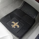 New Orleans Saints Heavy Duty Vinyl Front Seat 2 Piece Car Mat Set