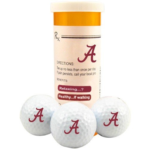 Alabama Crimson Tide Rx Three Pack Of Golf Balls