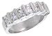 Sterling Silver 1.75 Carat Size Princess Cut Cubic Zirconia Bridal Ring (Available in Sizes 6 to 10), 1/4" (6mm) wide, size 6