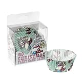 60 Cake Cases Vintage Christmas