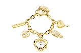 Chronostar - R3753100745 - Montre Femme - Ligne Fashion - Quartz Analogique - Cadran Blanc - Charms - Bracelet Acier dor&eacute;