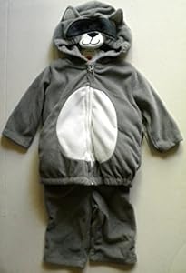 Carter's Halloween Costume Raccoon Grey Gray 2 Pieces Baby NEW (12 months)