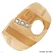 MISS SIXTY Made in Italy Attractive Ring With Genuine Clean Diamonds Made in 14K/StSl Gold Plated Stainless Steel. Total item weight 9.0g - Certificate Available.