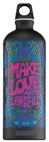 Childrens Toyshop  Sporting Goods : Sigg Lifestyle Loop Top Water Bottle (1.0-Liters, Love not Landfill)