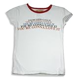 Gold Rush - Girls Short Sleeve Tee Shirt, Ivory, Red