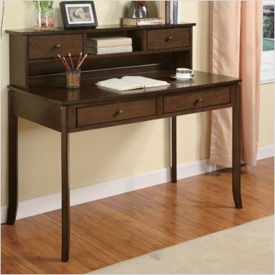 Writing Desk with Hutch in Walnut