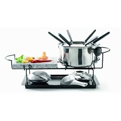 Domestic 922749 Fondueset mit hei�em Stein, 12-teilig