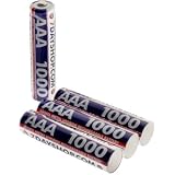 7dayshop Rechargeable Ni-Mh Batteries - AAA Size (1000mAh) - Pack of 4by 7dayshop