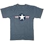 Blue Vintage Army Air Corp Distressed T-shirt