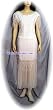 Fringed Rose Lace Skirt, White