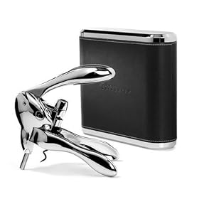 Metrokane VIP Edition Leather-Bound Rabbit Corkscrew, Saddle Brown by Metrokane