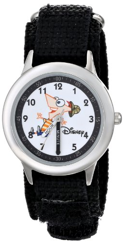 Disney Kids' W000158 Phineas Stainless Steel Time Teacher Watch