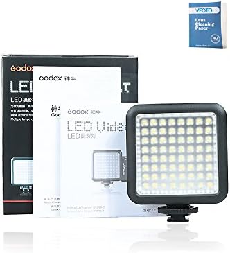 Godox LED64 Dimmable Bright Portable Camera Light Video Light Panel Light for Canon Sony Nikon DSLR Cameras DV Camcorder