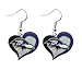 NFL Baltimore Ravens Swirl Heart Earrings
