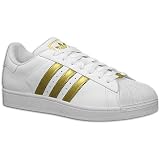 Adidas Men's Superstar II White/Metallic Gold Leather Shoes