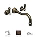 Rohl U.3783LS-EB Perrin and Rowe Wall Mount Tub Filler Faucet with Metal Lever Hand, English Bronze