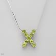 Necklace With 2.90ctw Genuine Peridots Made of 925 Sterling silver. Total item weight 5.0g Length 16in