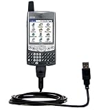 Classic Straight USB Cable for the PalmOne Treo 600 with Power Hot Sync and Charge capabilities - Gomadic Brand w/ TipExchange Technology