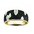 14K Yellow/White Gold 1/2 ct. Black and White Diamond Fashion Ring