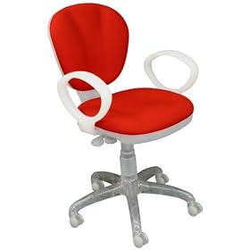 Children's Kid's Computer Office Chair with Arms, Red by Everlast Furniture