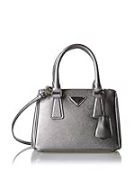 Prada Bolso asa de mano Galleria Mini (Plateado)