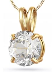 14kt Gold Ana Bekoach Necklace Imprinted in 24kt Gold on Cubic Zirconia