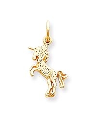 10K Yellow Gold Baby Unicorn Charm Polished Jewelry