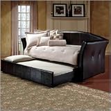 Hillsdale Brookland Daybed Side Rails Trundle And Back Brown Leather