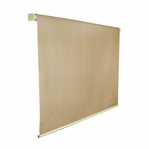 Coolaroo Exterior Cordless Roller Shade 8ft by 6ft Almond lyikbtxl26