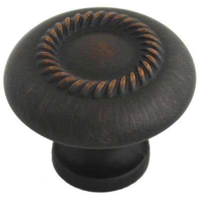 Cosmas® 228ORB Oil Rubbed Bronze Rope Cabinet Hardware Knob - 1-1/4