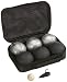 Weiblespiele 010207 - Boules-Set, 6-teilig, schwarz/silber