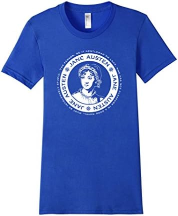Jane Austen T-Shirt - Female Medium - Royal Blue