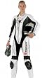 DAINESE YU LADY WHITE/BLACK LEATHER SUIT! eur-40