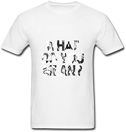 Men's What Do You Mean Justin Bieber Crew Neck Short Sleeve Tee