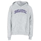 Hoodie Womens Heather Gray  Dominican Republic - Simple  Countries