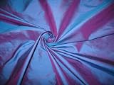 Solid Silk Dupioni - Blue Pink Shot