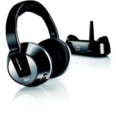 Philips SHC 8585 HighEnd Funk-KopfhÃ¶rer mit Ladestation, (wiederaufladbar, Double PLL, Super Silence Technology, Auto-Tuning, 3D-Klang) schwarz-silber