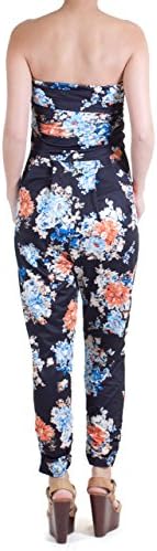 Jasper Plum Women's Strapless Harem Jumpsuit Black S