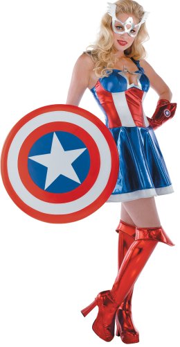 Disguise Costumes Unisex - Adult Sassy Prestige American Dream, Red/White/Blue, Medium (8-10)