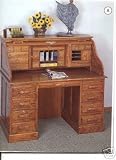 Desk Large, Roll Top Desk in Oak Finish