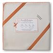 SwaddleDesigns Organic Ultimate Receiving Blanket - Natural with Orange Trim