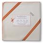 SwaddleDesigns Organic Ultimate Receiving Blanket - Natural with Orange Trim