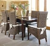 Water Hyacinth Dining Chairs - Set of Two