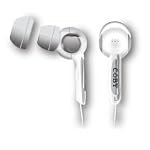 Coby Isolation Stereo Earphones with Volume Control CVE91WHT (White)