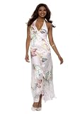 Luxus Abendkleid, Abiball, Seidenkleid im Butterfly Design, Farbe weiß, Gr.36
