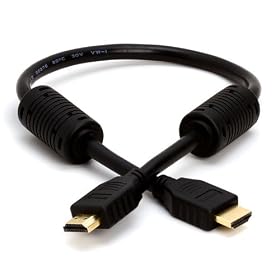 1.5FT 28AWG High Speed w/ Ethernet HDMI Cable w/ Ferrite Cores - Black