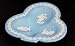 Dudson pale blue Jasper Ware Club Shaped small dish or ashtray