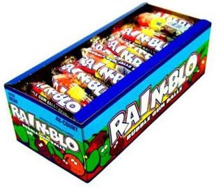 Rain-blo Bubble Gum Balls - Assorted, Small size balls in tubes, 48 count