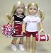 Custom Basketball Uniforms - Cheerleader Uniform and Practice Outfit in Red and Black. Fits 18" Dolls Like American Girl®