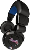 iHip MLB DJ Style Headphone with In-Line Microphone - Atlanta Braves Black (MLH26ATL)